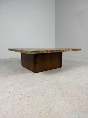 Brutalist Amber Stone Coffee Table-GNW-1759967