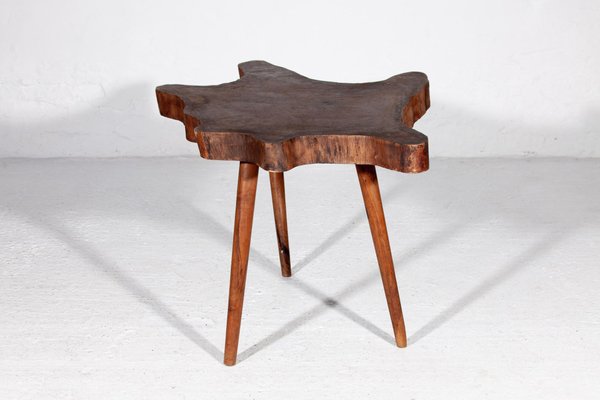 Brutalist Amorphic Teak Natural Slab Coffee Side Table, 1936-KL-1406804