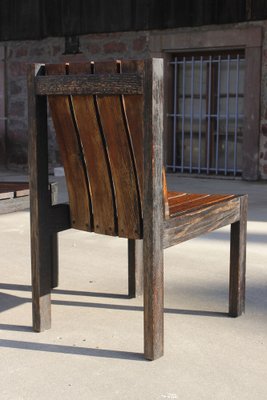 Brutalist Armchairs in Burned Wood, 1950s, Set of 2-WEQ-1339072