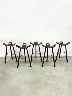 Brutalist Bar Stools, Marbella, Spain, 1960s, Set of 5-BW-1816995