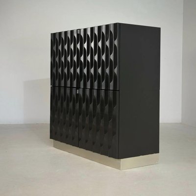 Brutalist Black Cabinet, 1970s-GNW-1818121