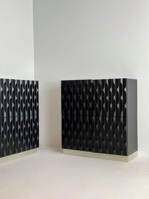 Brutalist Black Cabinet, 1970s-GNW-1818121