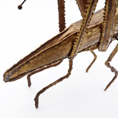 Brutalist Brass Grasshopper by Daniel Dhaeseleer, Belgium, 1970s-NYF-2019149