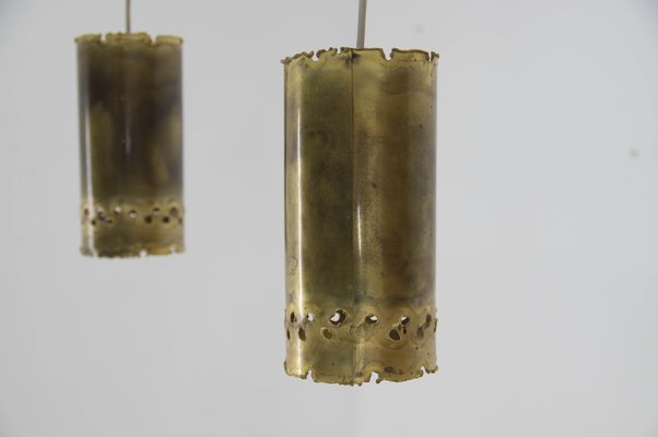 Brutalist Brass Pendants by Svend Aage Holm Sørensen, 1960s, Set of 2-TZ-1139198