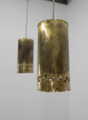 Brutalist Brass Pendants by Svend Aage Holm Sørensen, 1960s, Set of 2-TZ-1139198