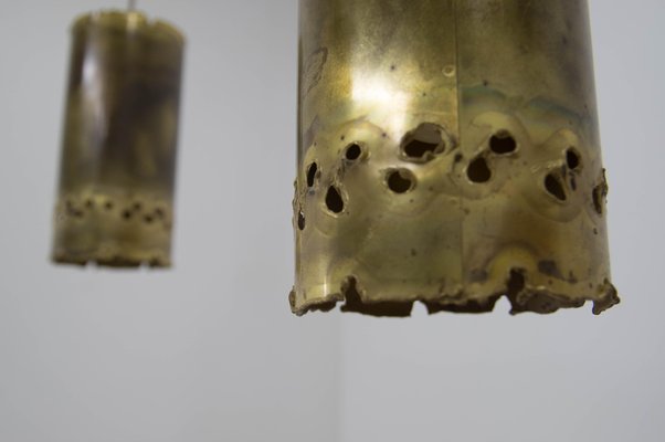 Brutalist Brass Pendants by Svend Aage Holm Sørensen, 1960s, Set of 2-TZ-1139198