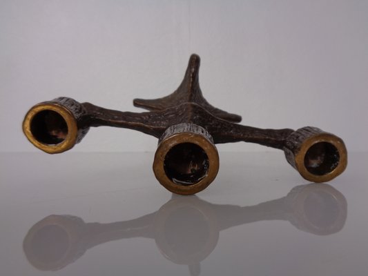 Brutalist Bronze Candleholder, 1960s-RDW-2040176