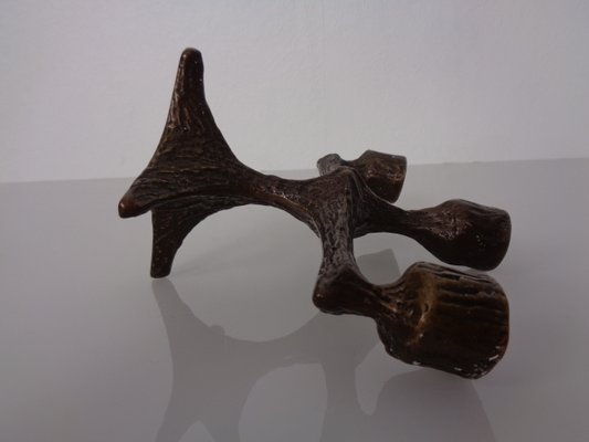 Brutalist Bronze Candleholder, 1960s-RDW-2040176