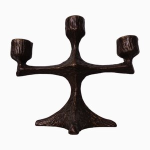 Brutalist Bronze Candleholder, 1960s-RDW-2040176