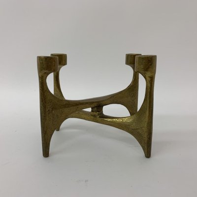 Brutalist Bronze Candleholder, 1970s-BGP-1325258