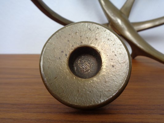 Brutalist Bronze Candleholder by Michael Harjes, 1960s-RDW-1729954