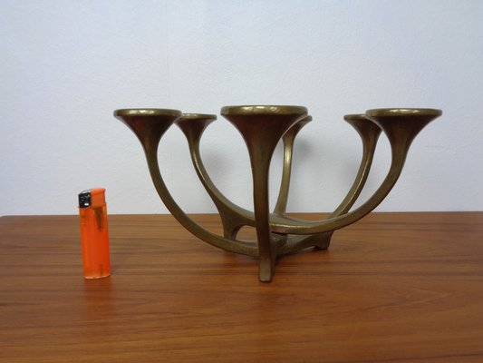 Brutalist Bronze Candleholder by Michael Harjes, 1960s-RDW-1729954