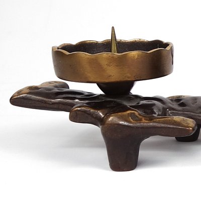 Brutalist Bronze Candlestick-RY-1180374