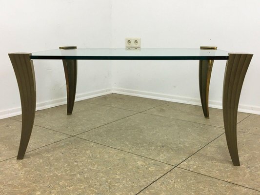 Brutalist Bronze Coffee Table by Peter Ghyczy, 1960s-EJL-1063000