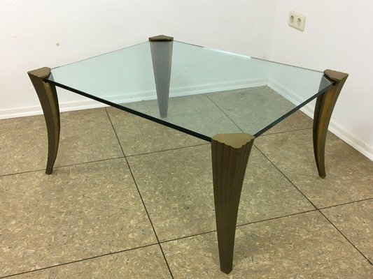 Brutalist Bronze Coffee Table by Peter Ghyczy, 1960s-EJL-1063000