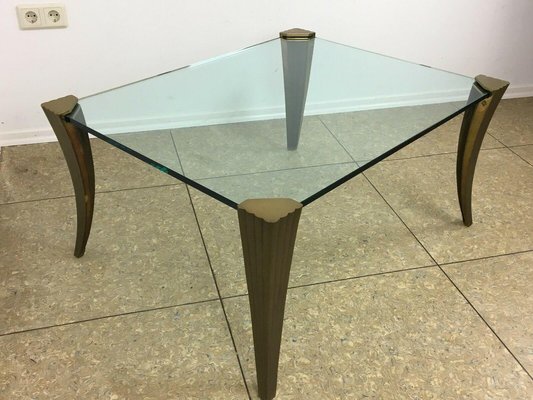 Brutalist Bronze Coffee Table by Peter Ghyczy, 1960s-EJL-1063000