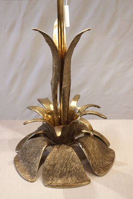 Brutalist Bronze Floral Lamp, 1970s-WEQ-1150732