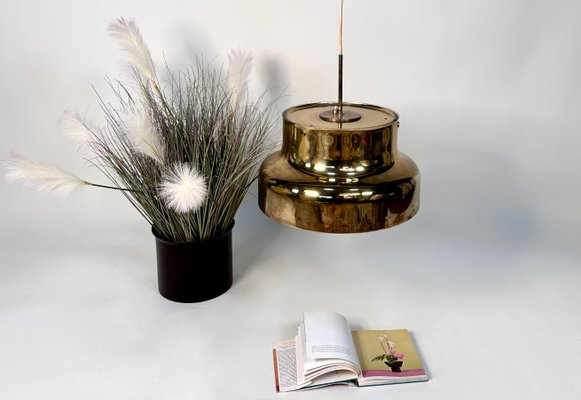 Brutalist Bumbling Pendant Lamp in Brass by Anders Pehrson for Ateljé Lyktan, Sweden, 1960s-JP-1799560