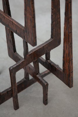 Brutalist Candleholder Sculpture in Wrought Iron, France, 1970s-KL-2028630