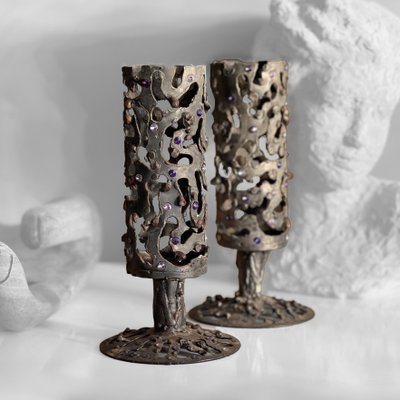 Brutalist Candleholders, Set of 2-LTZ-2020284