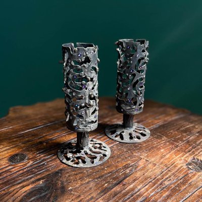 Brutalist Candleholders, Set of 2-LTZ-2020284