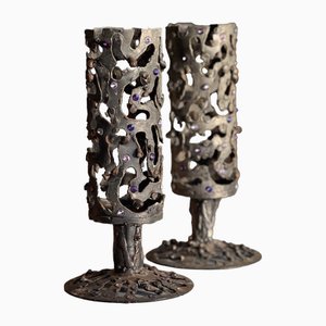 Brutalist Candleholders, Set of 2-LTZ-2020284