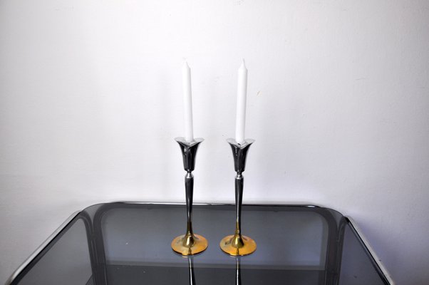 Brutalist Candlesticks by Art3, 1970, Set of 2-EJE-960090