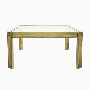 Brutalist Cast Brass Model T09 Embassy Coffee Table by Peter Ghyczy, 1970s-VV-548414