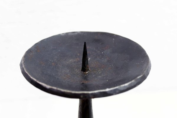 Brutalist Cast Iron Candlestick, 1950s-BQF-1401242