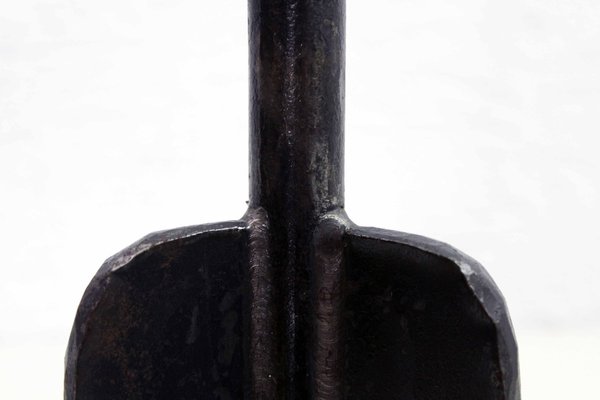 Brutalist Cast Iron Candlestick, 1950s-BQF-1401242