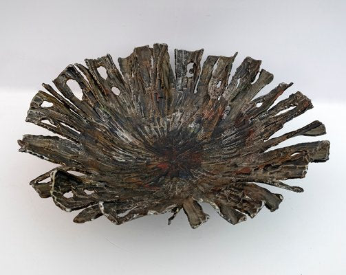 Brutalist Centerpiece in Forged Iron by Salvino Marsura, 1970s-FER-1326490