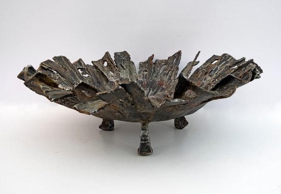 Brutalist Centerpiece in Forged Iron by Salvino Marsura, 1970s-FER-1326490