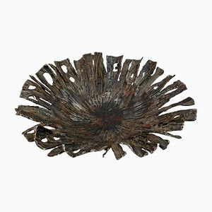 Brutalist Centerpiece in Forged Iron by Salvino Marsura, 1970s-FER-1326490