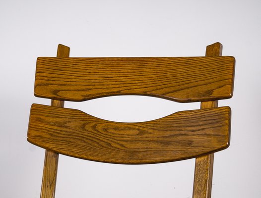 Brutalist Chair and Stool in Oak by Dittmann & Co., 1960s, Set of 2-VLO-1029669