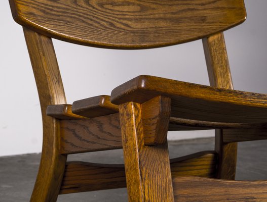 Brutalist Chair in Oak by Dittmann & Co for Awa Radbound, 1960s-VLO-1029718