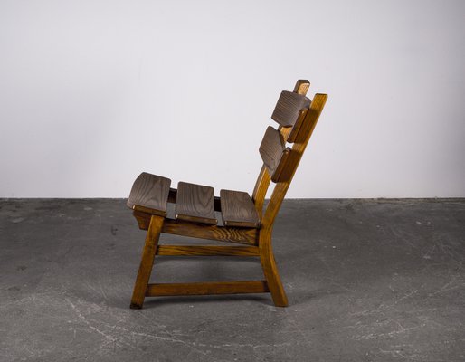 Brutalist Chair in Oak by Dittmann & Co for Awa Radbound, 1960s-VLO-1029718