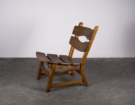 Brutalist Chair in Oak by Dittmann & Co for Awa Radbound, 1960s-VLO-1029718