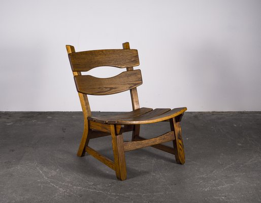 Brutalist Chair in Oak by Dittmann & Co for Awa Radbound, 1960s-VLO-1029718