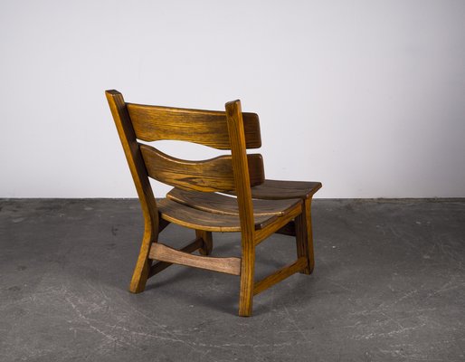 Brutalist Chair in Oak by Dittmann & Co for Awa Radbound, 1960s-VLO-1029718