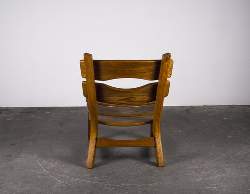 Brutalist Chair in Oak by Dittmann & Co for Awa Radbound, 1960s-VLO-1029718