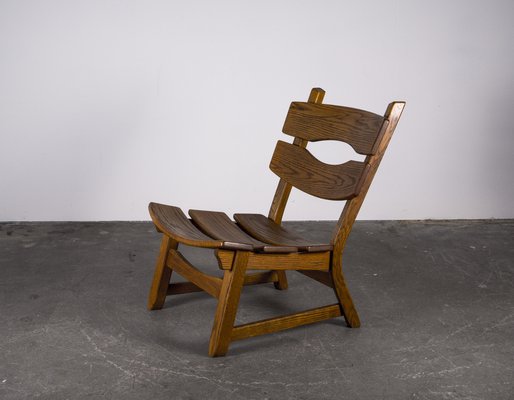 Brutalist Chair in Oak by Dittmann & Co fort Awa Radbound, 1960s-VLO-1029720