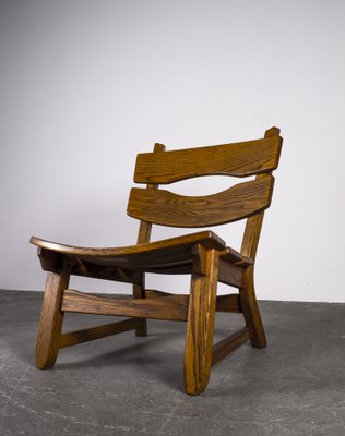 Brutalist Chair in Oak by Dittmann & Co fort Awa Radbound, 1960s-VLO-1029720