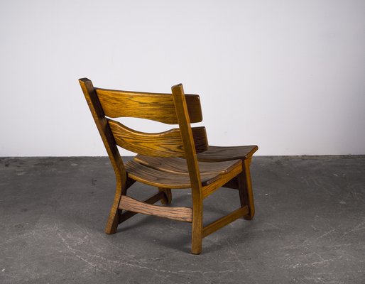 Brutalist Chair in Oak by Dittmann & Co fort Awa Radbound, 1960s-VLO-1029720