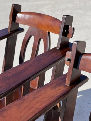 Brutalist Chairs in Mahogany, 1950s, Set of 2-SSK-1770331