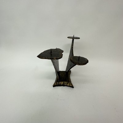 Brutalist Church Bronze Candleholder, 1970s-BGP-1720227