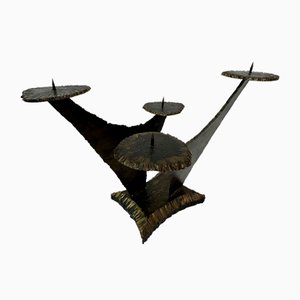 Brutalist Church Bronze Candleholder, 1970s-BGP-1720227