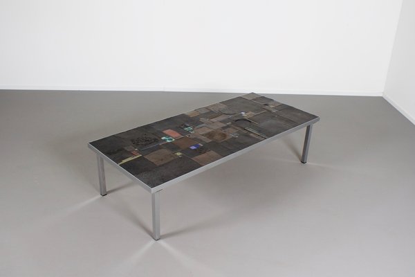 Brutalist Coffee Table by Pia Manu for Amphora, 1960s-QT-1263333