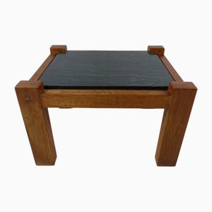 Brutalist Coffee Table in Oak & Natural Stone, 1970s-TU-1801283