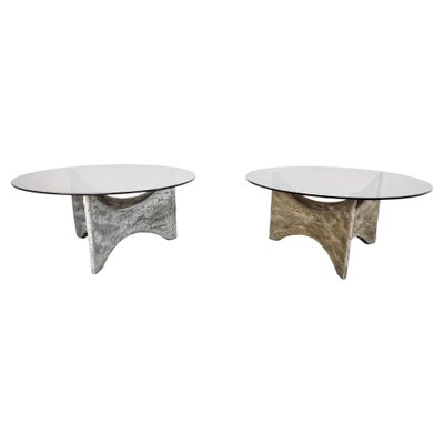 Brutalist Coffee Tables, 1970s, Set of 2-IRH-1326751