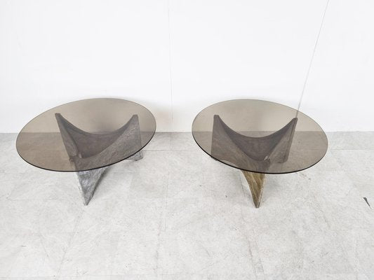 Brutalist Coffee Tables, 1970s, Set of 2-IRH-1326751